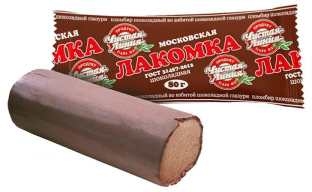 Мороженое Чистая Линия Московская лакомка шоколадное 80 г 103₽