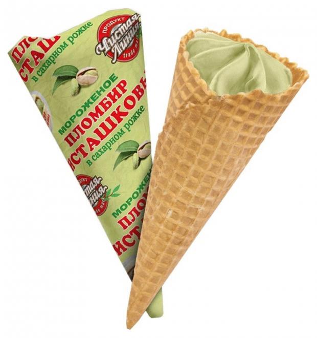 Мороженое Чистая Линия пломбир с фисташкой 110 г 70₽