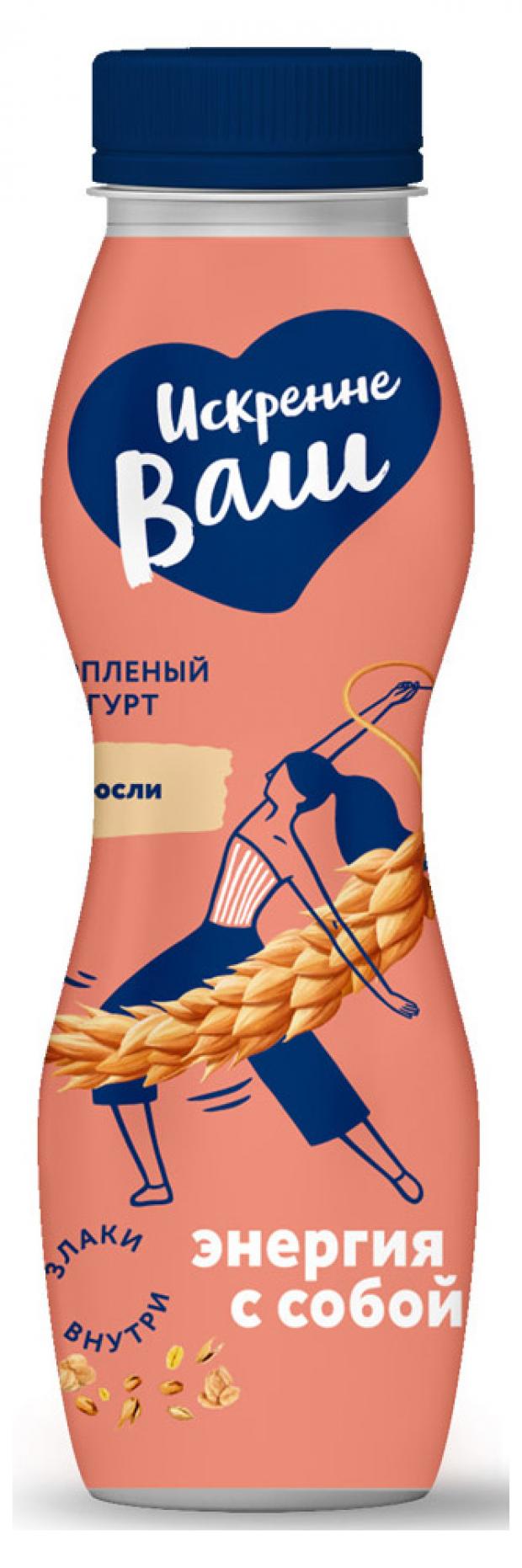 

Йогурт питьевой «Искренне Ваш» из топленого молока мюсли 3,5%, 280 г
