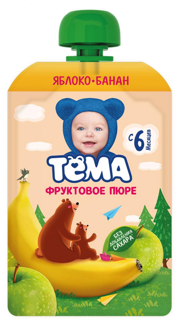 

Пюре фруктовое «Тёма» яблоко банан с 6 мес, 90 г