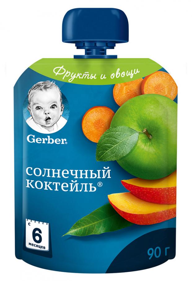 

Пюре Gerber Солнечный коктейль с 6 мес., 90 г