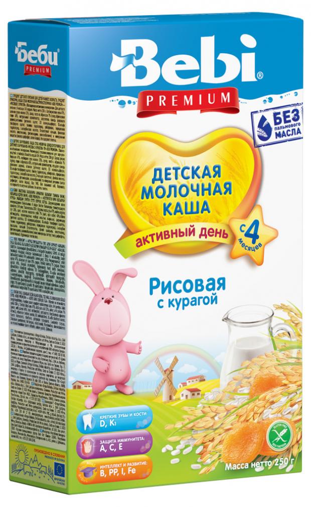 

Каша молочная Bebi Premium рисовая с курагой с 4 мес 250 гр