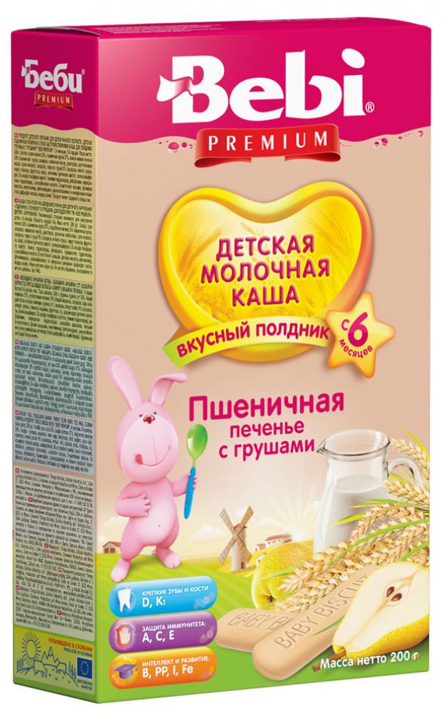 

Каша молочная Bebi Bebi Premium пшеничная Печенье с грушами с 6 мес, 200 г