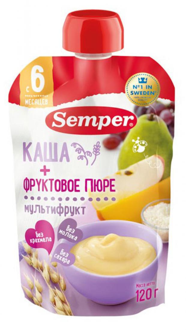 

Пюре Semper Мультифруктовое с кашей с 6 мес, 120 г