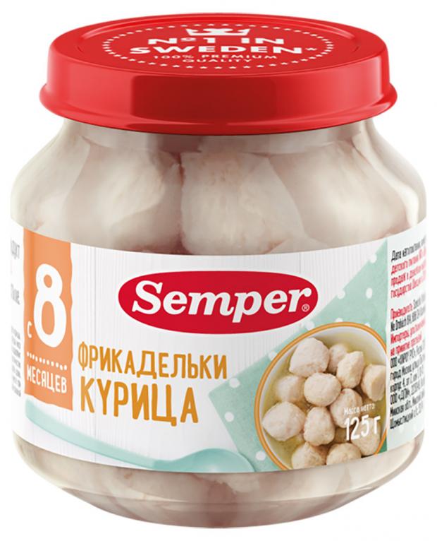 

Пюре мясное Semper Фрикадельки курица с 7 мес, 125 г