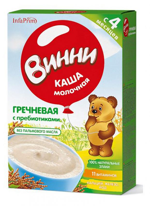 

Каша молочная «Винни» гречневая с пребиотиками с 4 мес, 200 г