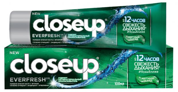 

Зубная паста CloseUp Everfresh мятный заряд, 100 мл