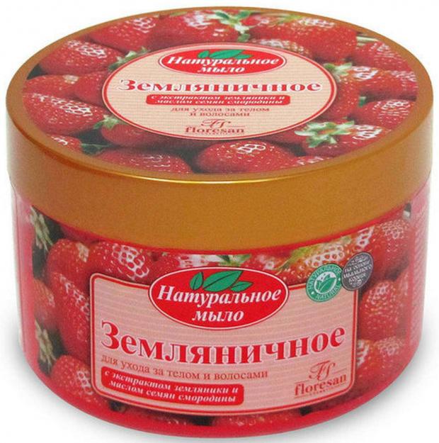 Мыло для тела и волос Floresan Земляничное натуральное 450 г 179₽