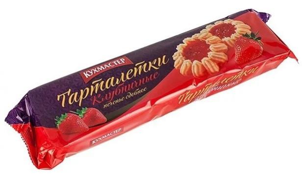 Печенье сдобное «КУХМАСТЕР» тарталетки клубничные, 240 г