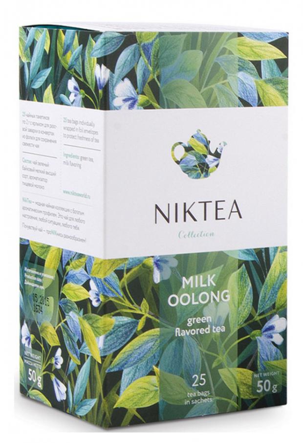 

Чай зеленый Niktea Молочный Улун в пакетиках, 25х2 г