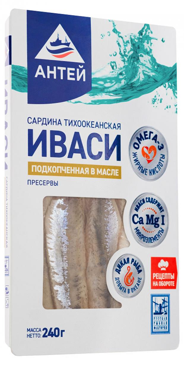 

Сардина «АНТЕЙ» Иваси филе без кожи подкопченное в масле, 240 г