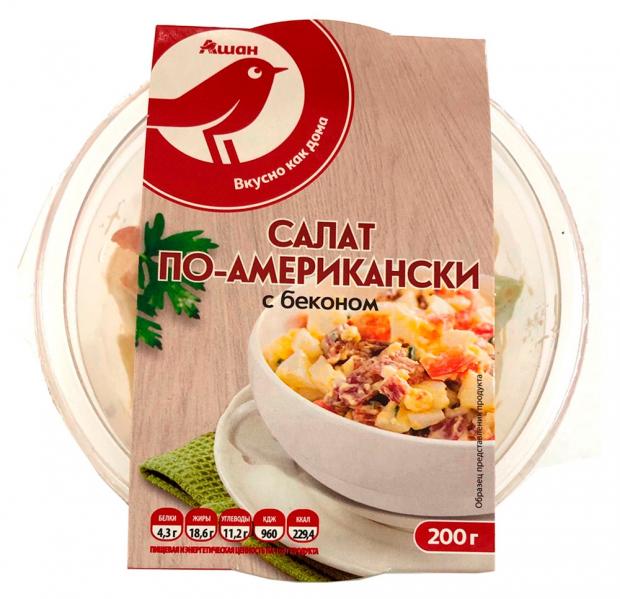 

Салат Auchan Красная Птица по-американски с беконом, 200 г