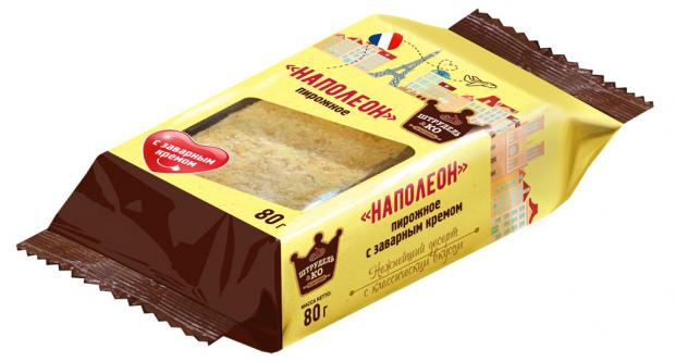 

Пирожное «Штрудель&КО» Наполеон с заварным кремом, 80 г