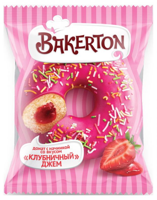 

Пончики Донат Bakerton с клубничной начинкой, 70 г