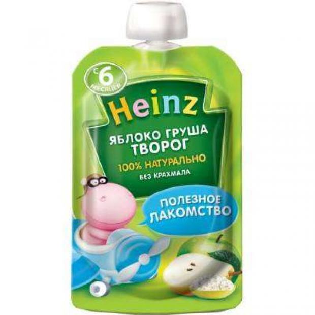 

Пюре Heinz яблоко и груша с творогом с 6 мес, 90 г