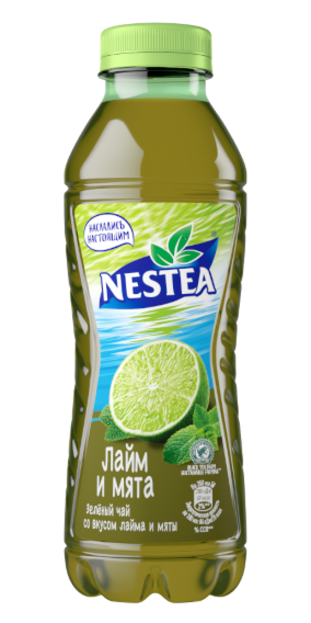 Чай холодный Nestea зеленый со вкусом лайма и мяты, 500 мл