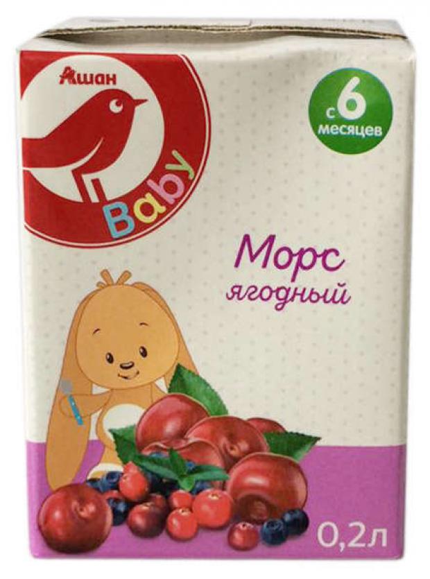 

Морс ягодный АШАН Baby с 6 мес, 200 мл