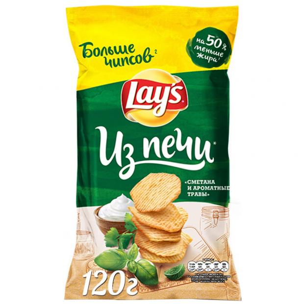 

Чипсы картофельные Lay's Из печи со вкусом сметаны и трав, 120 г