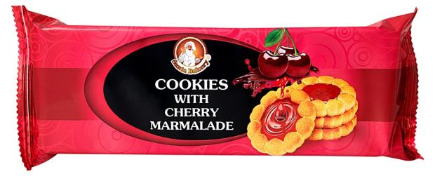 Печенье Santa Bakery с вишнёвым мармеладом, 100 г