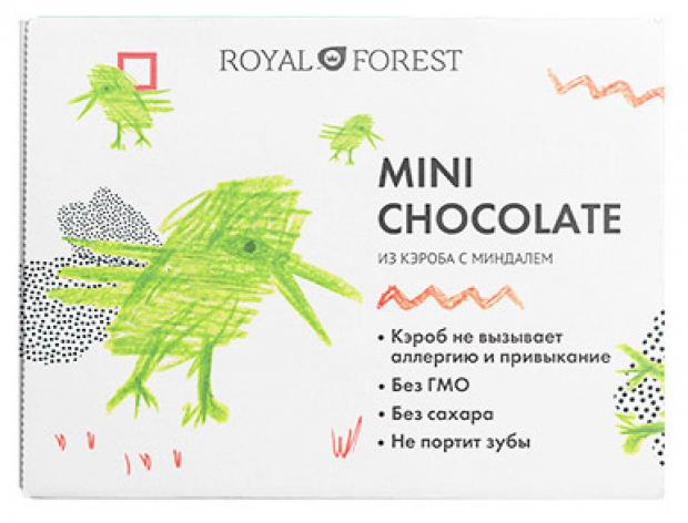 Мини-шоколад из кэроба Royal Forest с миндалем, 30 г