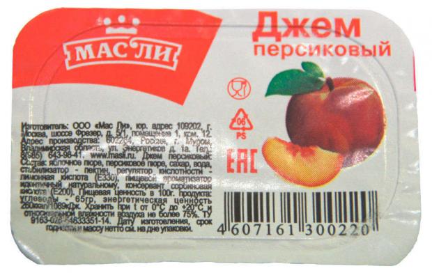 

Джем «Мас Ли» персик, 20 г