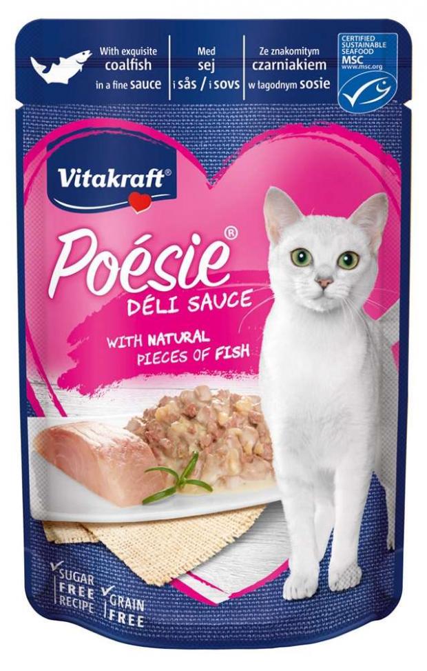 

Корм для кошек Vitakraft Poesie лосось в соусе, 85 г