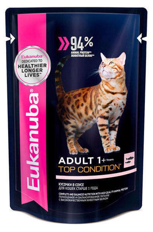 

Корм для кошек Eukanuba с лососем в соусе, 85 г