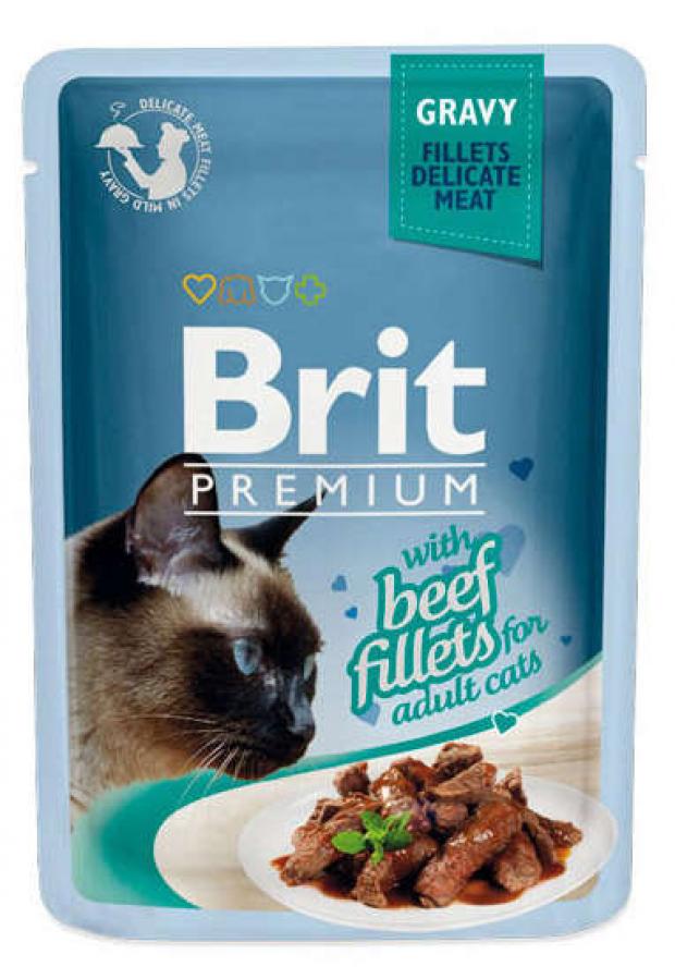 Корм для кошек Brit Premium говядина в соусе 85 г 59₽