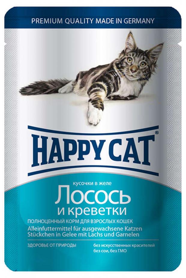 

Корм для кошек Happy Cat лосось и креветки в желе, 100 г