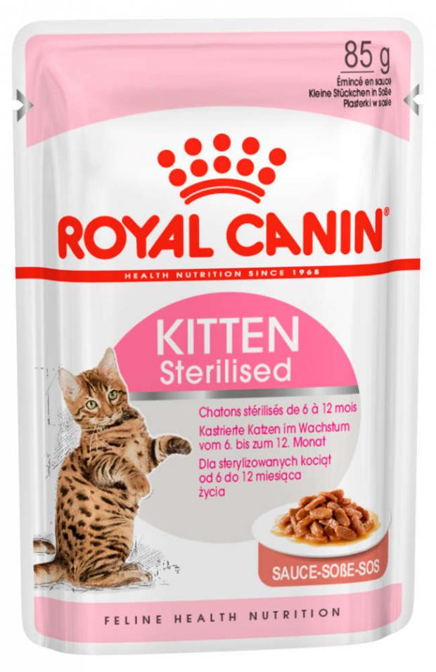 

Корм для котят Royal Canin Kitten Sterilised в соусе, 85 г
