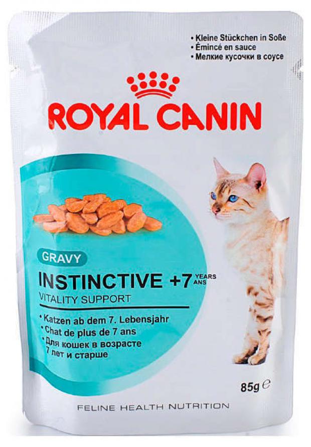 

Корм для кошек старше 7 лет Royal Canin Instinctive +7 мелкие кусочки и соусе, 85 г