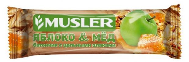 

Батончик злаковый Musler мюсли с яблоком и медом, 30 г