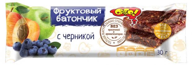 Батончик фруктовый ОГО черника 30 г 52₽