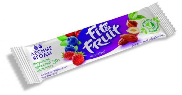 

Батончик злаковый fit&fruit лесные ягоды, 30 г