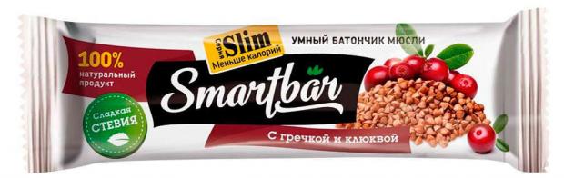 Батончик злаковый SmartBar мюсли с гречкой и клюквой 25 г 30₽