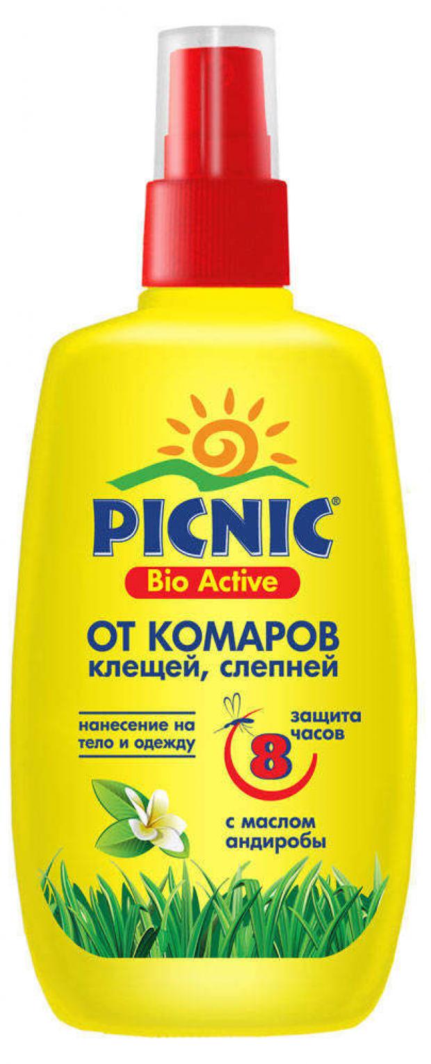 

Спрей от комаров и клещей Picnic Bio Active до 5 часов защиты, 120 мл