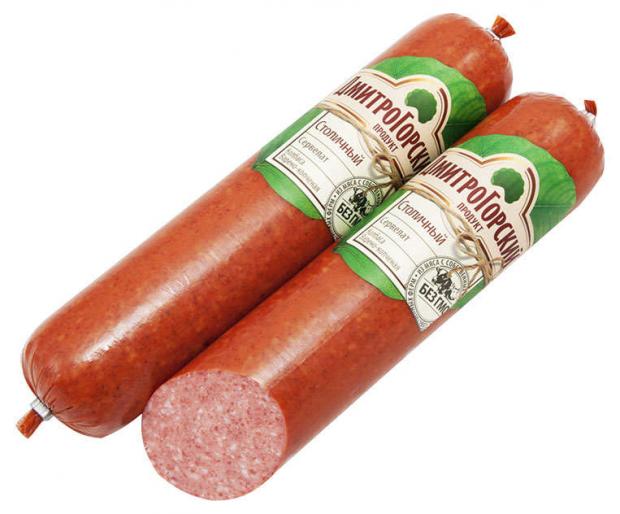 

Колбаса варено-копченая «Дмитрогорский продукт» Сервелат Столичный, 350 г