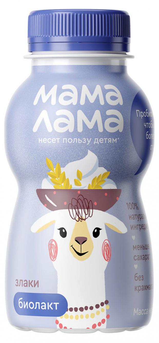 

Напиток кисломолочный «Мама Лама» Биолакт со злаками 2,5%, 200 г