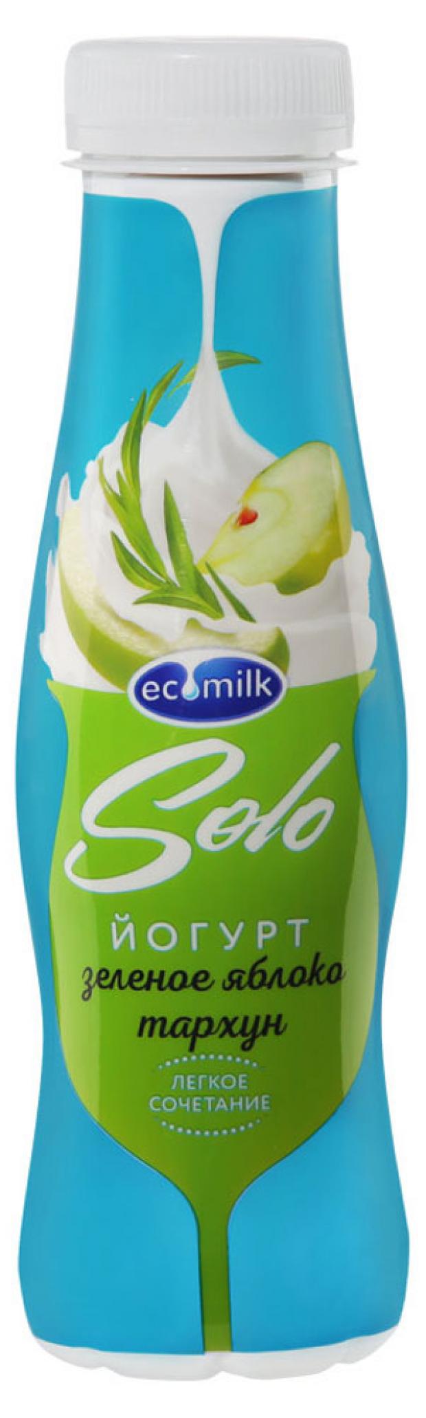 Йогурт питьевой Экомилк Solo с зеленым яблоком и тархуном 28 290 г 53₽