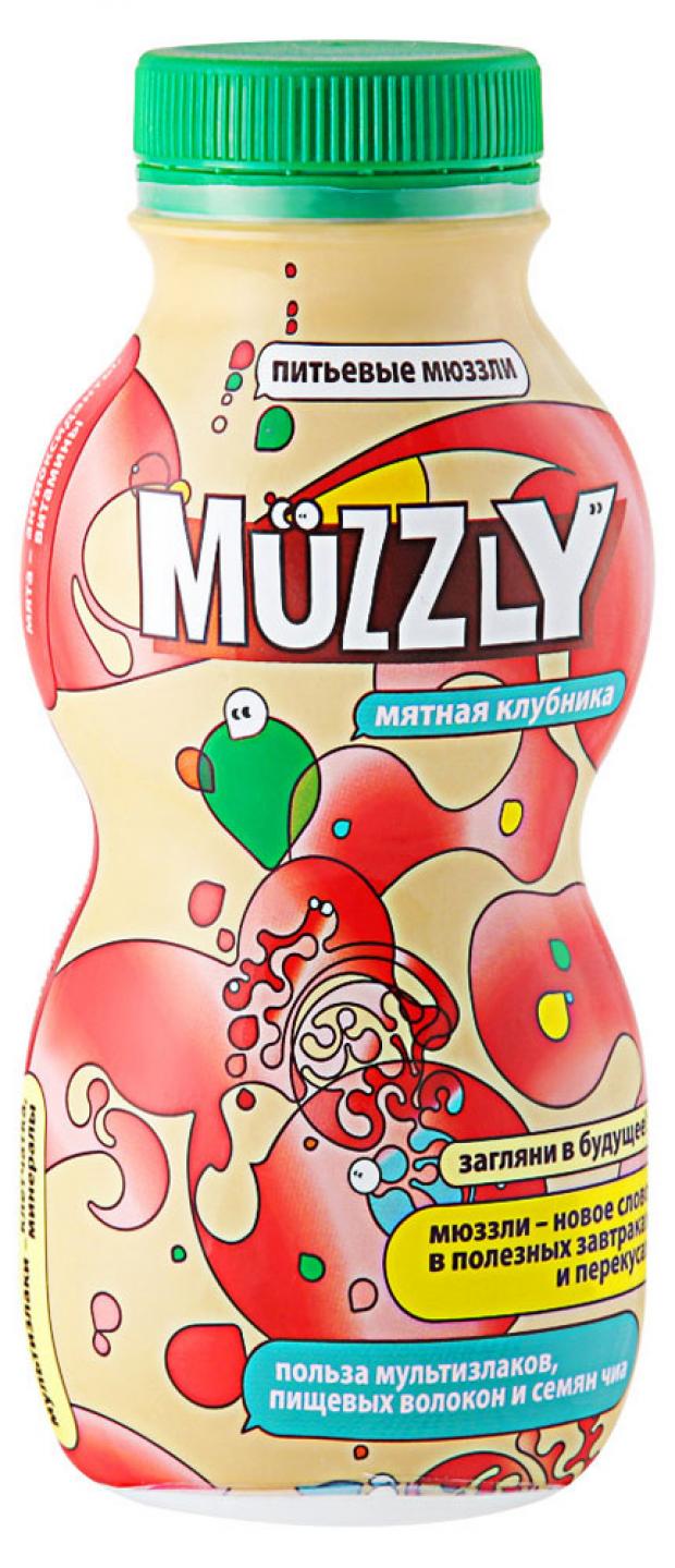 

Продукт мультизлаковый Muzzly Питьевые мюсли Мятная клубника ферментный, 235 г