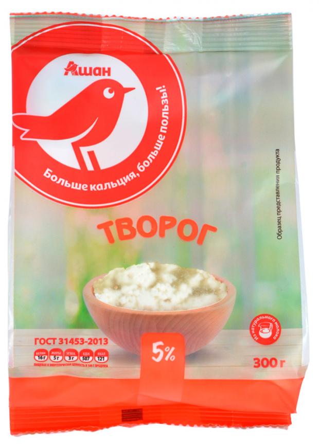 Творог рассыпчатый АШАН 5 300 г 78₽