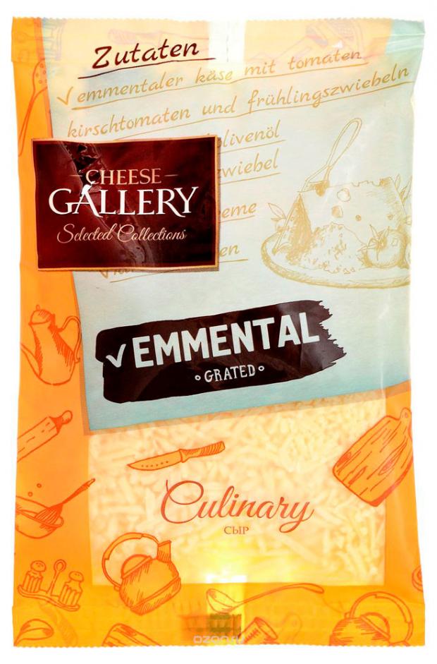 

Сыр тертый Cheese Gallery Emmental полутвердый 50%, 150 г