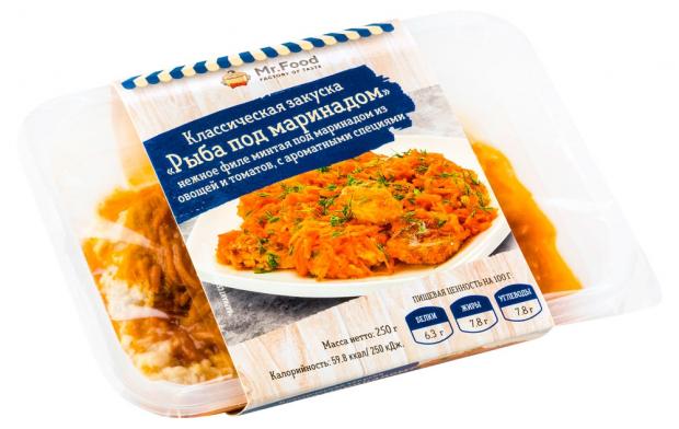 Филе минтая MrFood под маринадом из овощей и томатов 250 г 132₽