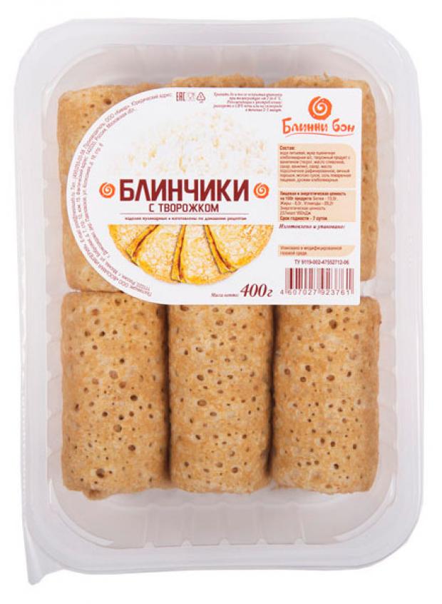 

Блинчики «Блинни бон» с творожком охлаждённые, 400 г