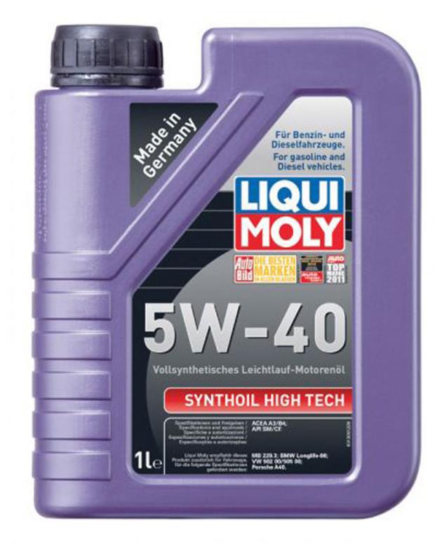 

Масло моторное Liqui Moly Synthoil High Tech 5W40 синтетическое, 1 л