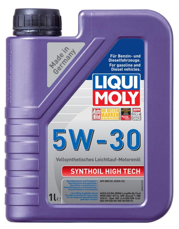 

Масло моторное Liqui Moly Synthoil High Tech 5W30 синтетическое, 1 л
