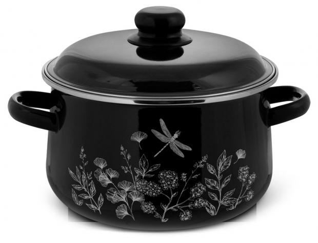 

Кастрюля Hitt Botanica эмалированная для индукционных плит, 3 л