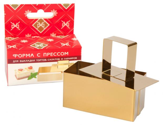 

Кулинарная форма с крышкой-прессом Kitchen World прямоугольник, 8х4 см