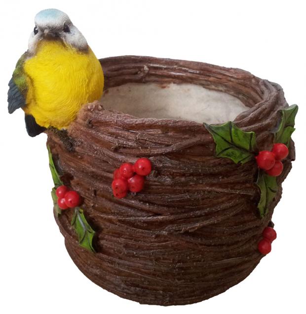 

Фигура садовая Planet Garden Гнездо с синицей, 17х14х13 см