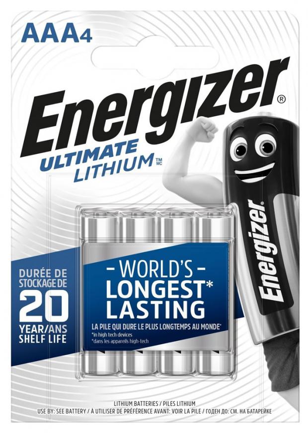 Батарейка Energizer Ultimate Lithium литиевая AAA 4 шт 515₽